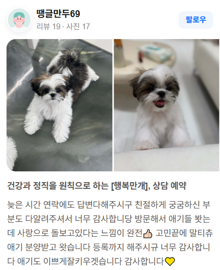 행복만개 인천본점(전, 퍼피캣 인천신현점) 게시판 이미지 1